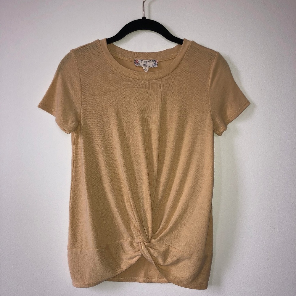 Yellow Short Sleeve Sweater